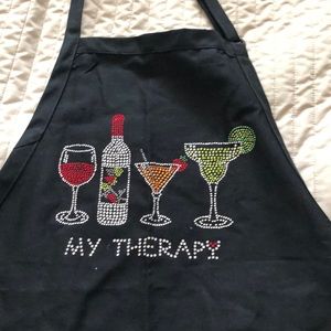 Ladies apron black one size